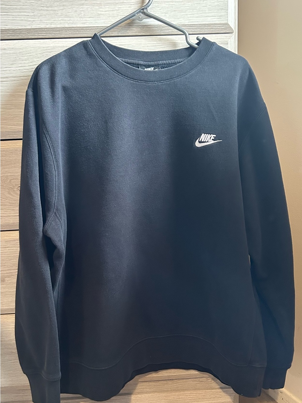 Nike Black Crewneck Sweatshirt with White Swoosh